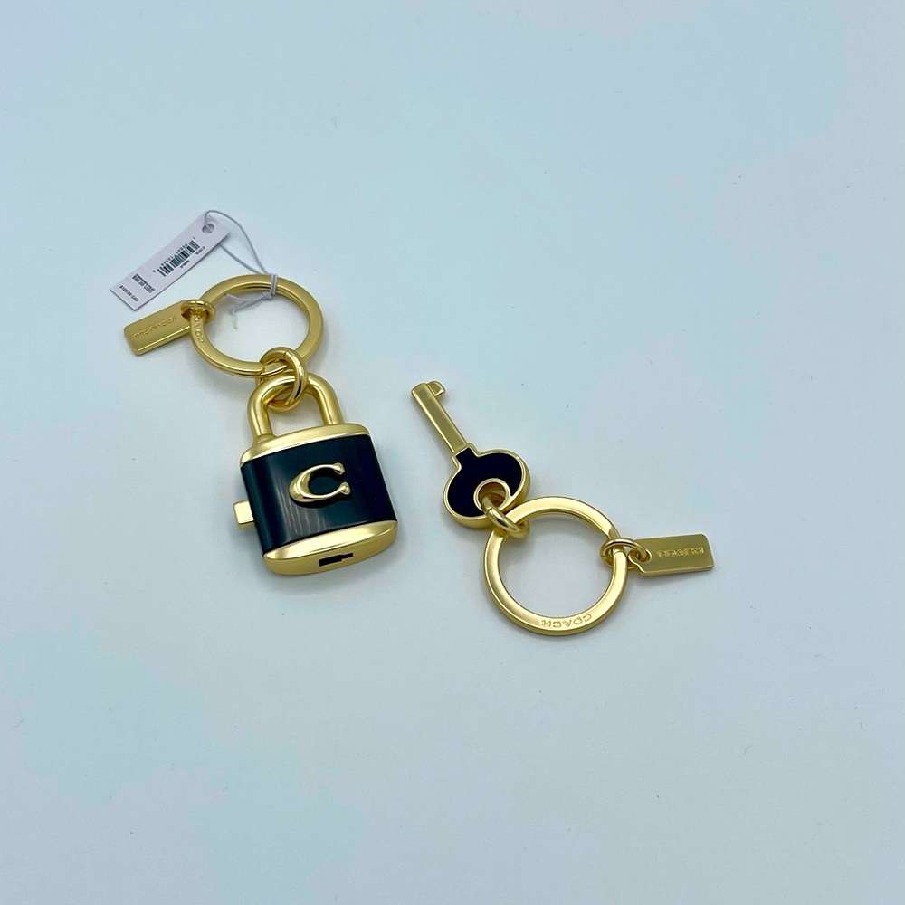 COACH Lock and key vault keychain
